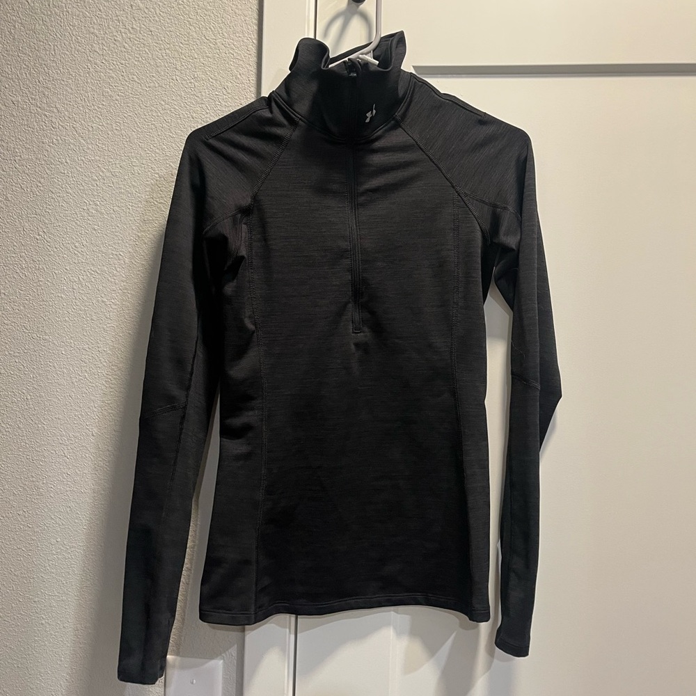 Under Armour Black Women's Long-Sleeve Quarter Zip Performance Top